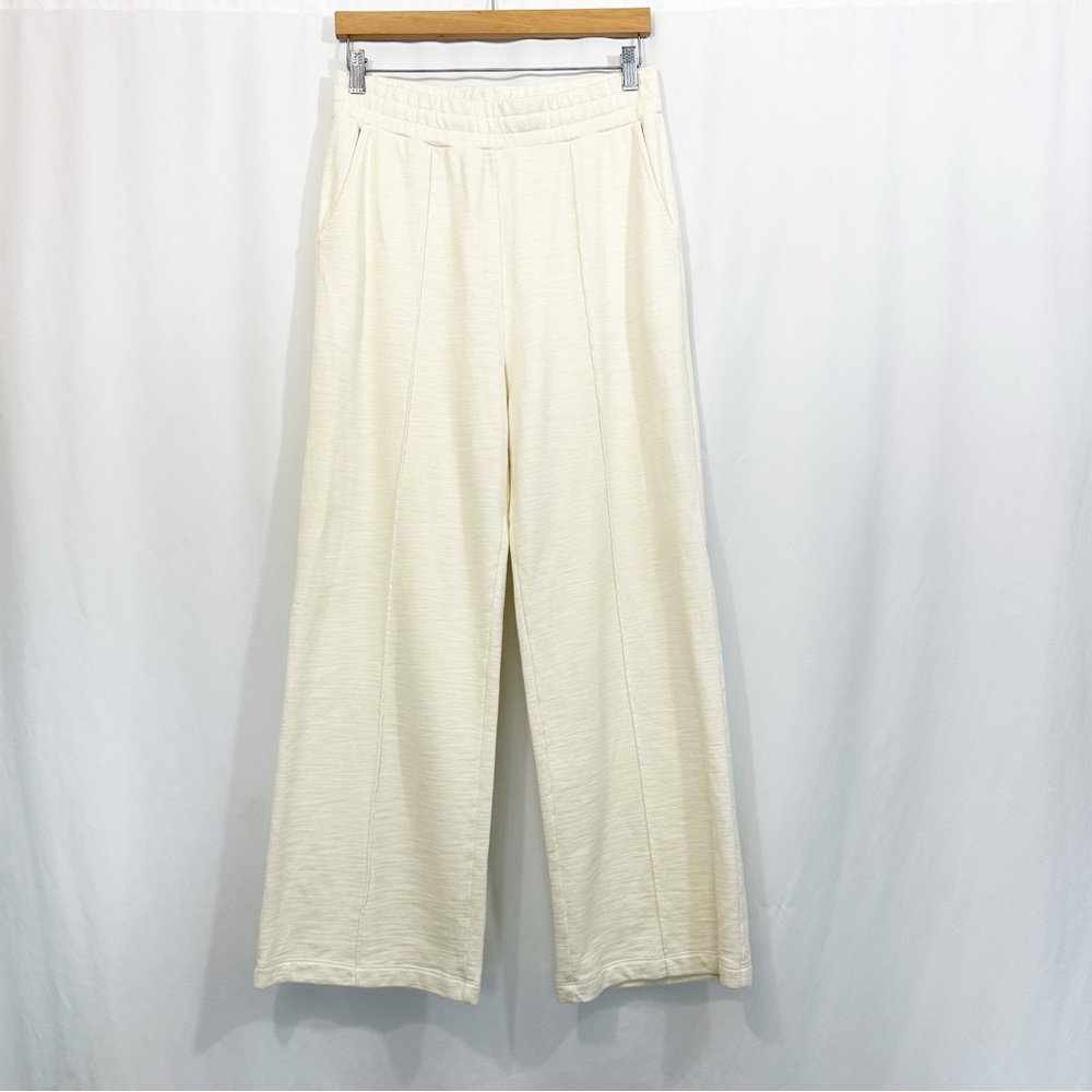 AG Adriano Goldschmied The North Cotton Wide Leg Pants in Ivory - Picture 4 of 12